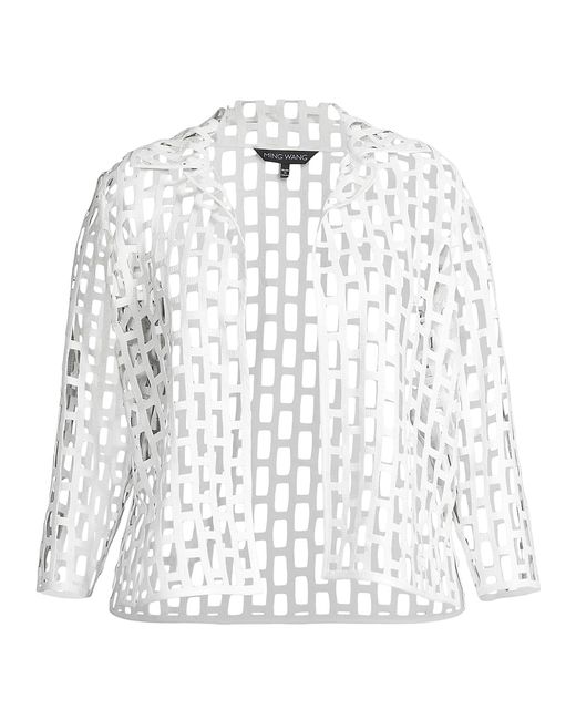 Ming Wang, Plus Size Cage Cut-Out Jacket