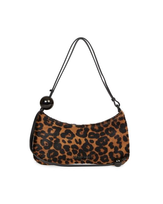 Jacquemus Le Bisou Perle Leopard Calf Hair Shoulder Bag