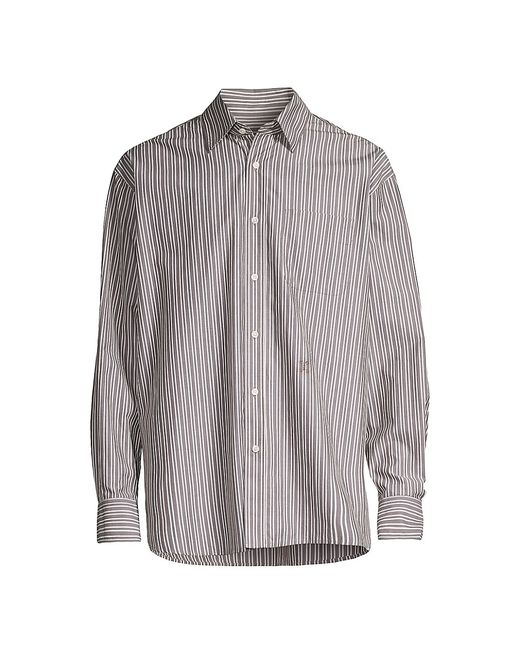 Closed Striped Button-Front Shirt Large