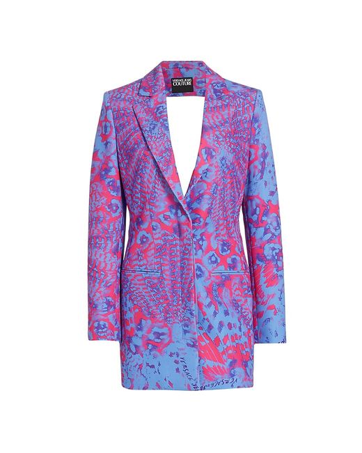 Versace Jeans Couture Printed Cut-Out Blazer
