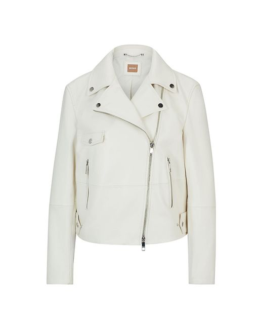 Boss Jacket with Signature Lining and Asymmetric Zip