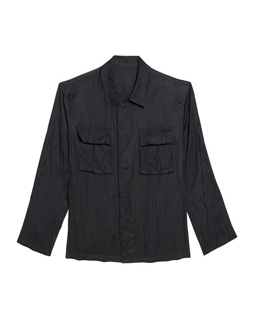 Helmut Lang Crushed Relaxed-Fit Shirt Jacket