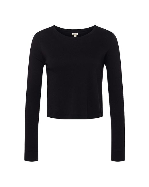 L'agence Benny Long-Sleeve Cropped T-Shirt