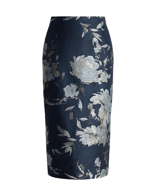 Ralph Lauren Collection Floral Jacquard Pencil Skirt