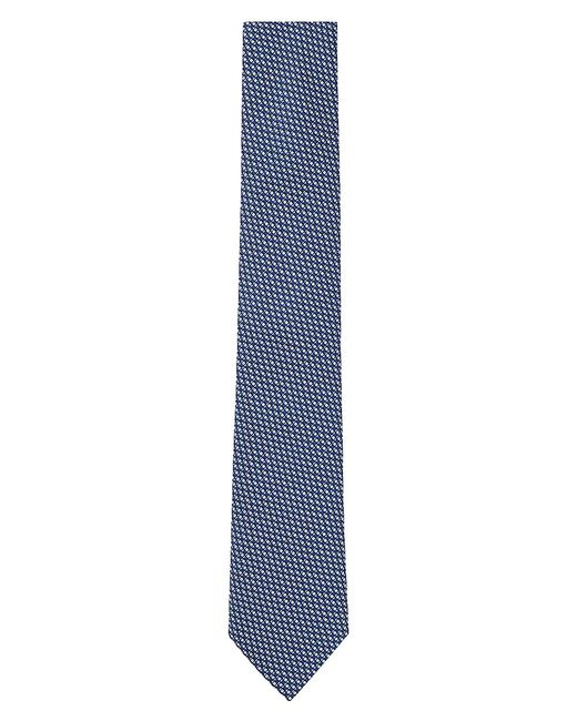 Boss Jacquard Tie with All-Over Micro Pattern