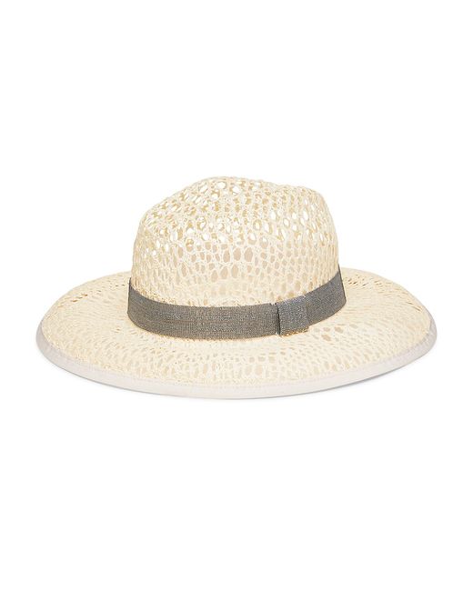 Brunello Cucinelli Straw Hat with Precious Band