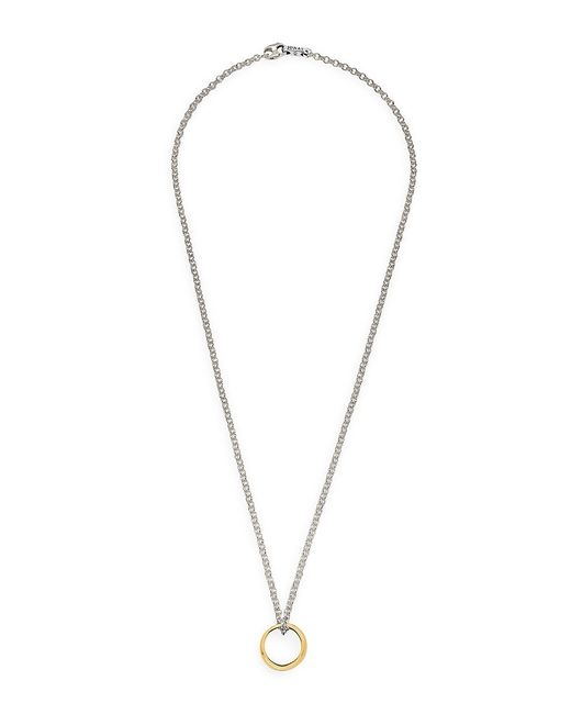Jonas Studio Flatiron 18K-Gold-Plated Sterling Ring Pendant Necklace