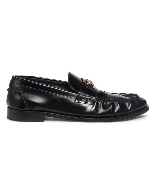 Versace Leather Loafers Gold
