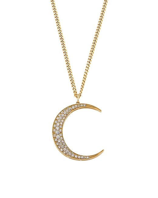 Andrea Fohrman Celestial Luna 18K 0.85 TCW Diamond Crescent Moon Pendant Necklace