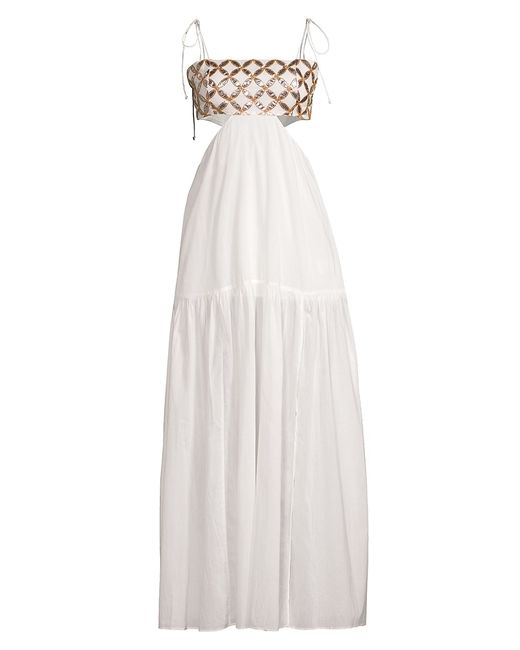 Milly Atalia Mirror Cut-Out Maxi Dress