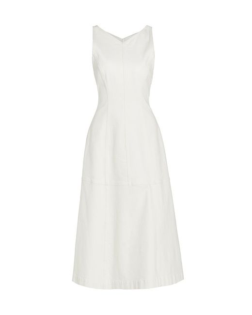 Proenza Schouler White Label Arlet Cotton-Blend Stretch Twill Sleeveless Midi-Dress