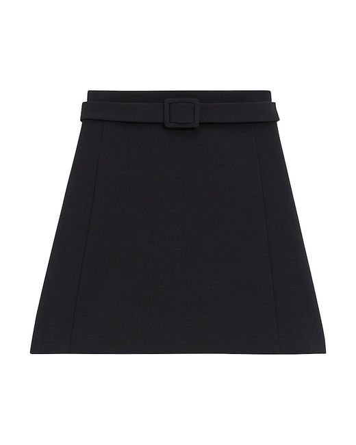 Theory Crepe Belted Miniskirt