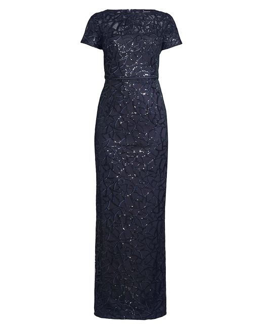 Shani Sequined Illusion-Neck Gown