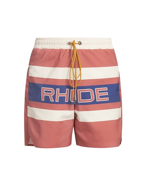 R H U D E Pavil Striped Swim Shorts Large