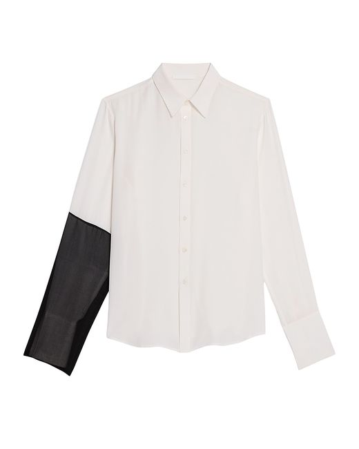 Helmut Lang Silk Button-Front Shirt
