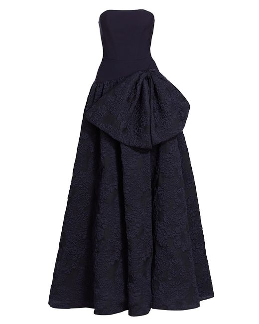 Marchesa Notte Strapless Stretch Crepe Gown