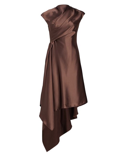 Amsale Draped Asymmetric Cocktail Dress