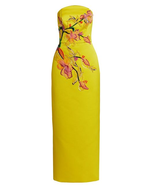 Amsale Embellished Strapless Cocktail Dress