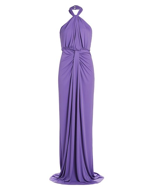 Cinq a Sept Kaily Jersey Halter Gown 00