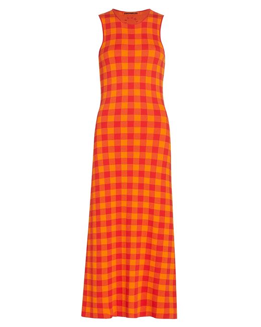 Simon Miller Axon Sleeveless Checkered Midi-Dress