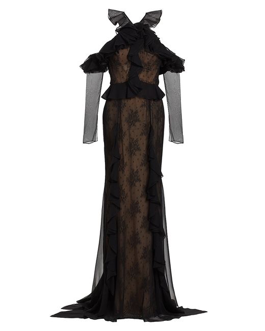 Jason Wu Collection Ruffle-Embellished Lace Gown