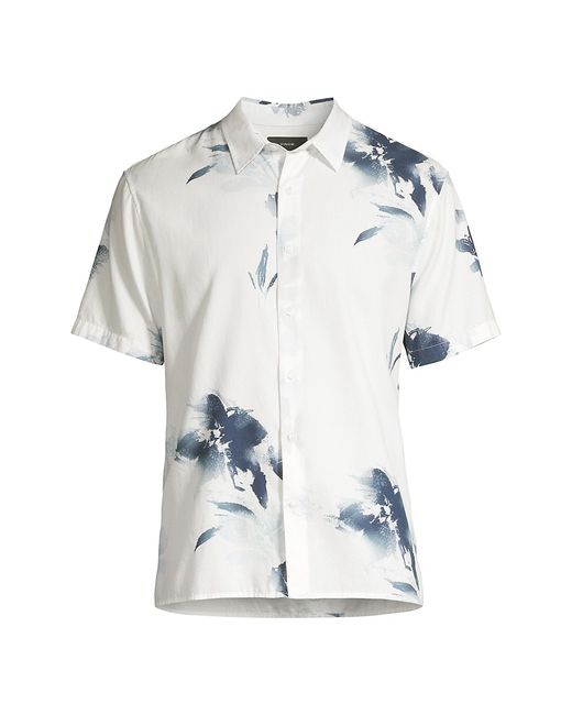 Vince Faded Floral Buton-Front Shirt Large