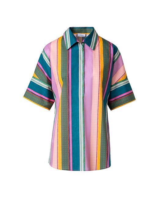 Akris Punto Short-Sleeve Striped Shirt
