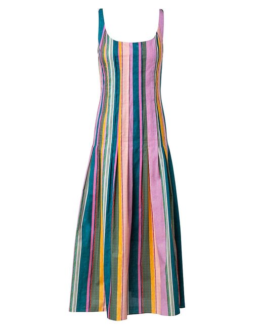 Akris Punto Sleeveless Striped Midi-Dress