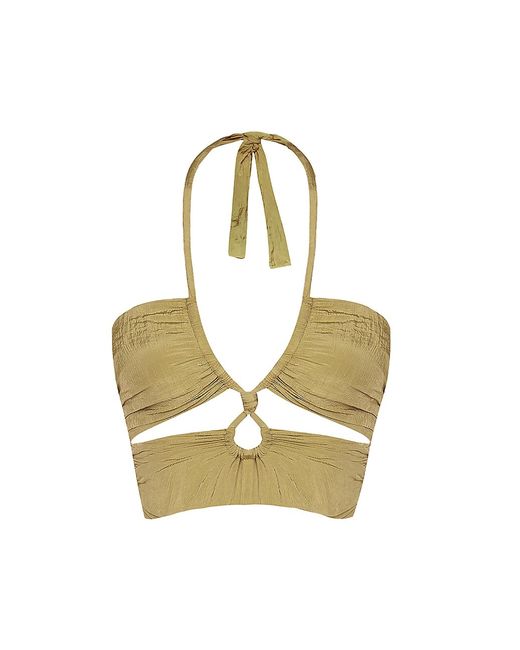 ViX by Paula Hermanny Jules Strappy Cut-Out Halter Swim Top
