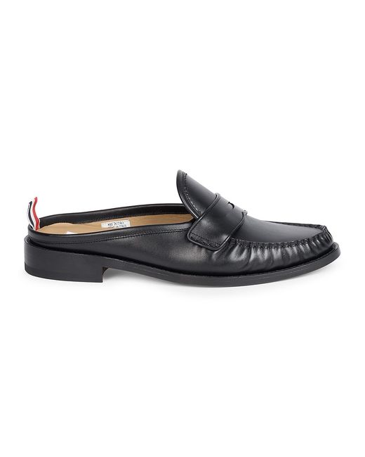 Thom Browne Pleated Penny Loafer-Style Leather Mules