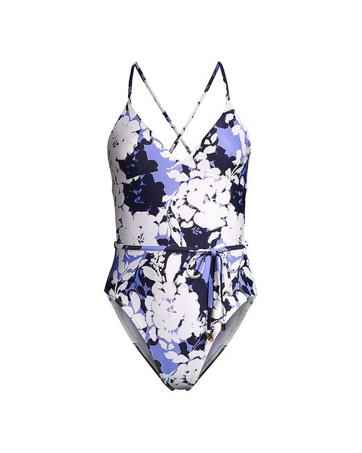 Tanya Taylor Dahlia Floral One-Piece Swimsuit