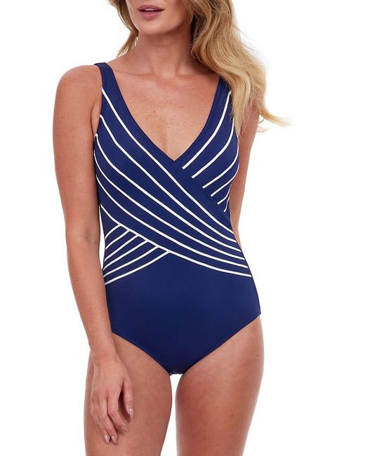 Gottex Swimwear Striped One-Piece Swimsuit