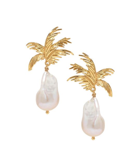 Mignonne Gavigan Yasmine 14K-Gold-Plated Freshwater Pearl Drop Earrings