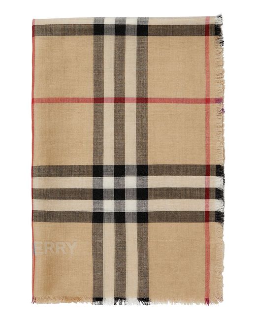 Burberry Reversible Check Silk Scarf