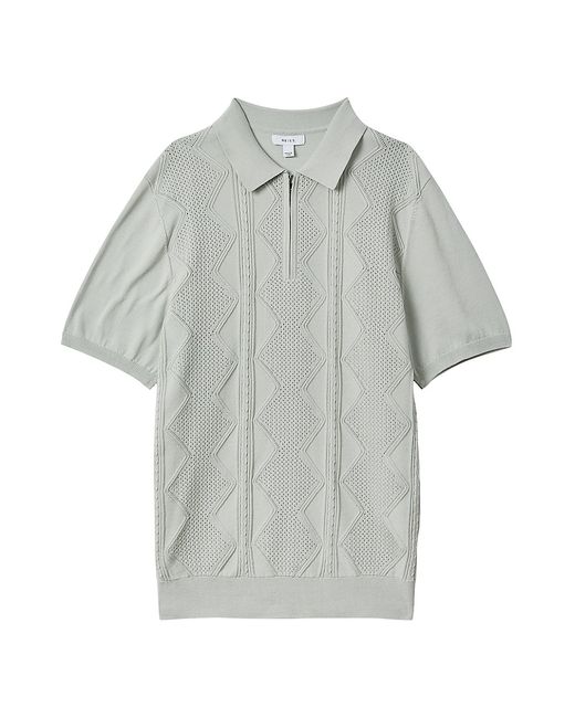 Reiss Tropic Quarter-Zip Polo Shirt