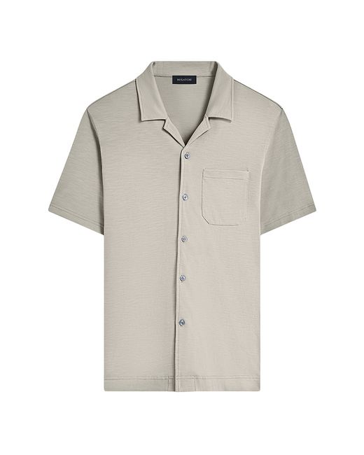 Bugatchi Cotton-Blend Camp Shirt Small