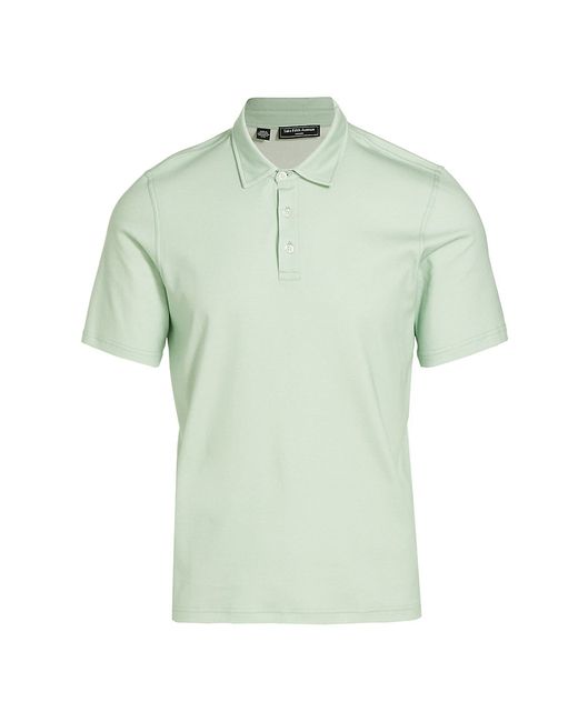 Saks Fifth Avenue Slim-Fit Heathered Polo Shirt Small