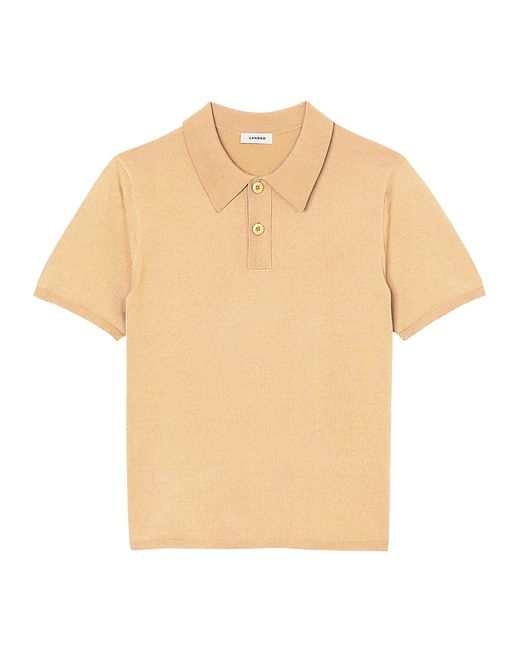 Sandro Short Sleeve Knitted Polo Shirt Large