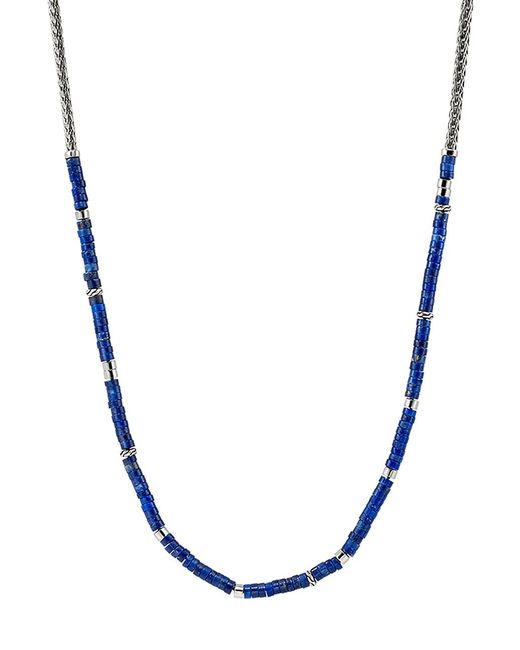 John Hardy Heishi Lapis Lazuli Sterling Beaded Necklace