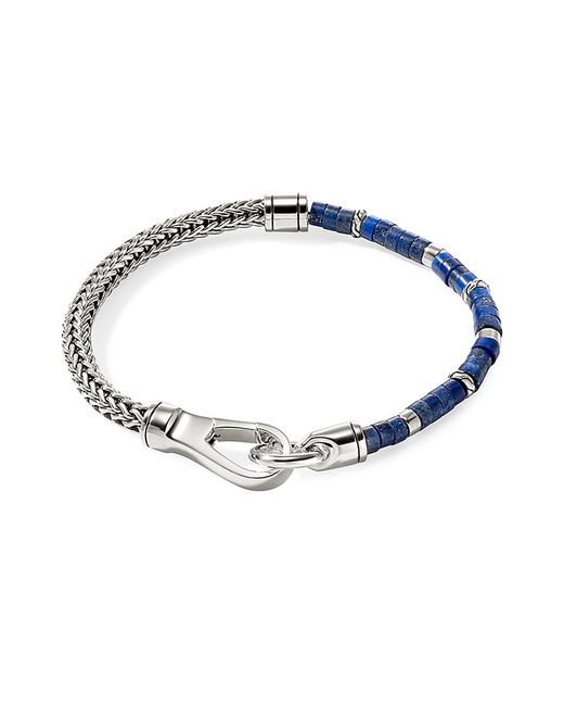 John Hardy Heishi Sterling Lapis Lazuli Chain Bracelet