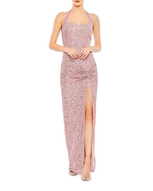 Mac Duggal Ieena Sequined Knotted Gown