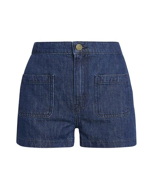 Frame Patch-Pocket Denim Shorts