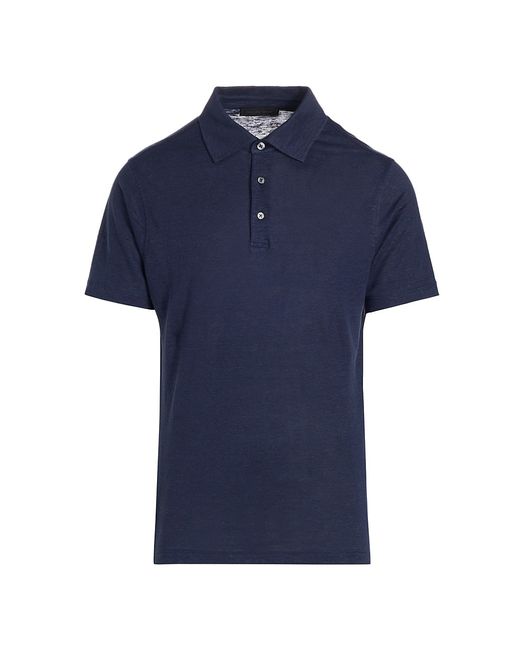 Saks Fifth Avenue COLLECTION Linen Polo Shirt Small