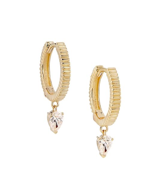 Saks Fifth Avenue Collection 14K 0.20 TCW Diamond Huggie Hoop Earrings