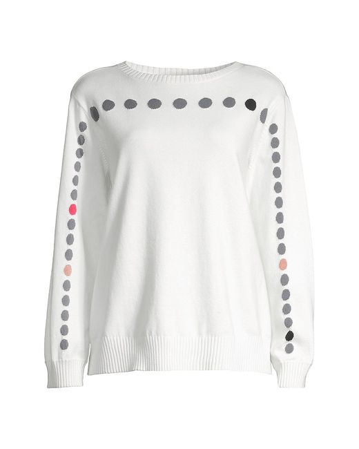 Nic+Zoe Cool Down Dotted Cotton-Blend Sweater