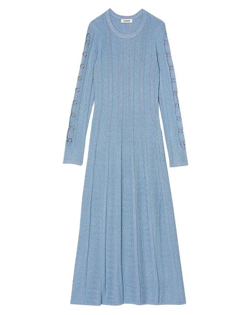Sandro Long-Sleeved Knit Midi Dress