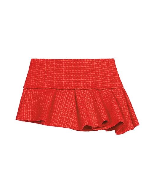 Maje Asymmetrical Tweed Miniskirt