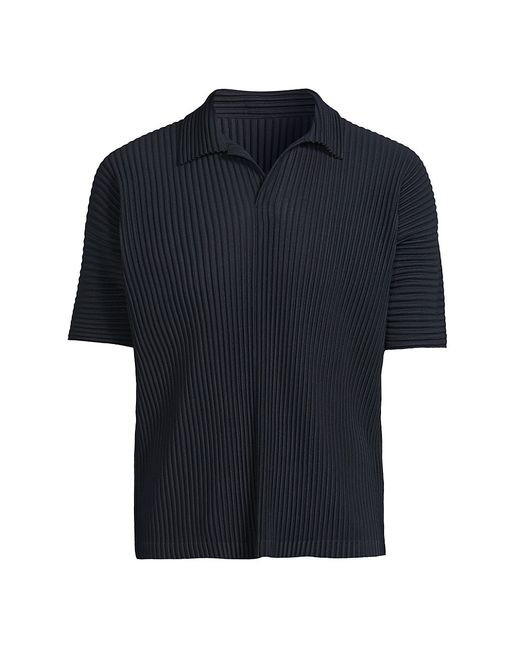 Homme Pliss Issey Miyake Basics Pleated Polo Shirt