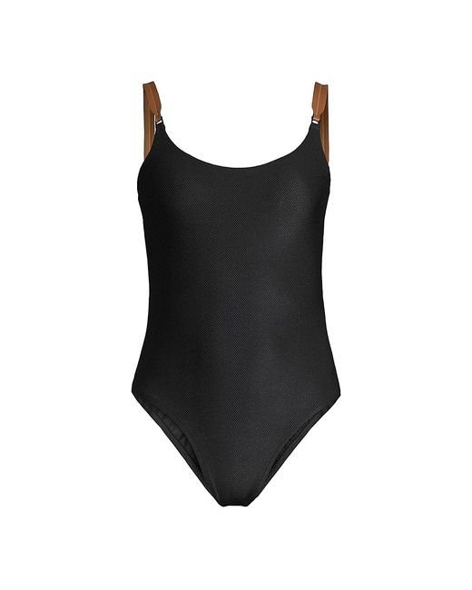 Lenny Niemeyer Swim Leather-Strap One-Piece Swimsuit Small
