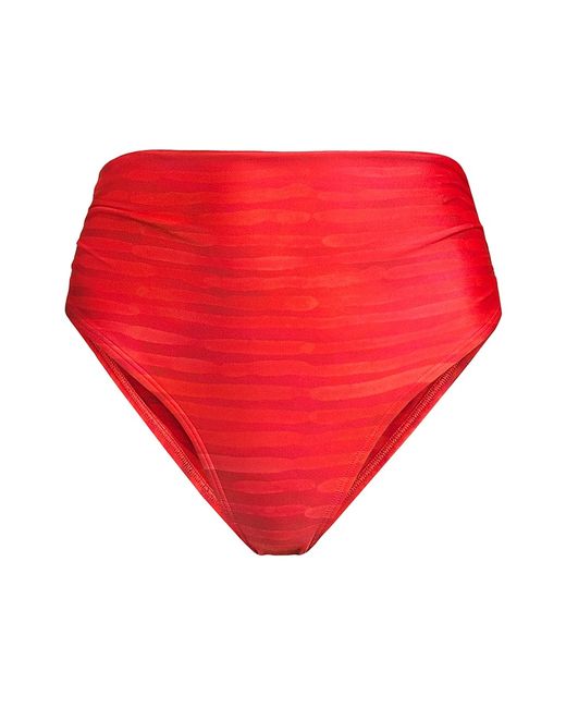 Lenny Niemeyer Swim Ruched High-Waist Bikini Bottoms Small